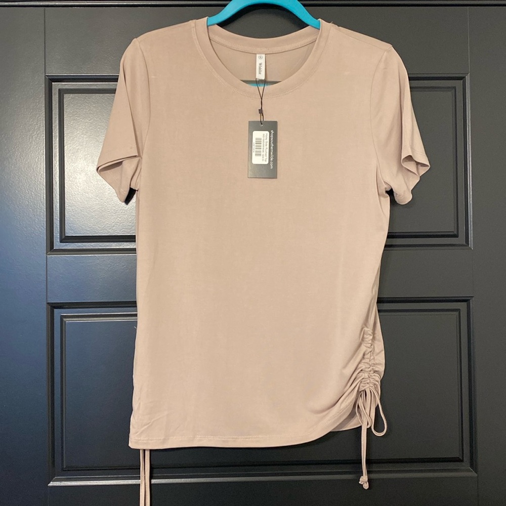 Wishlist modal ruched side-tie tee